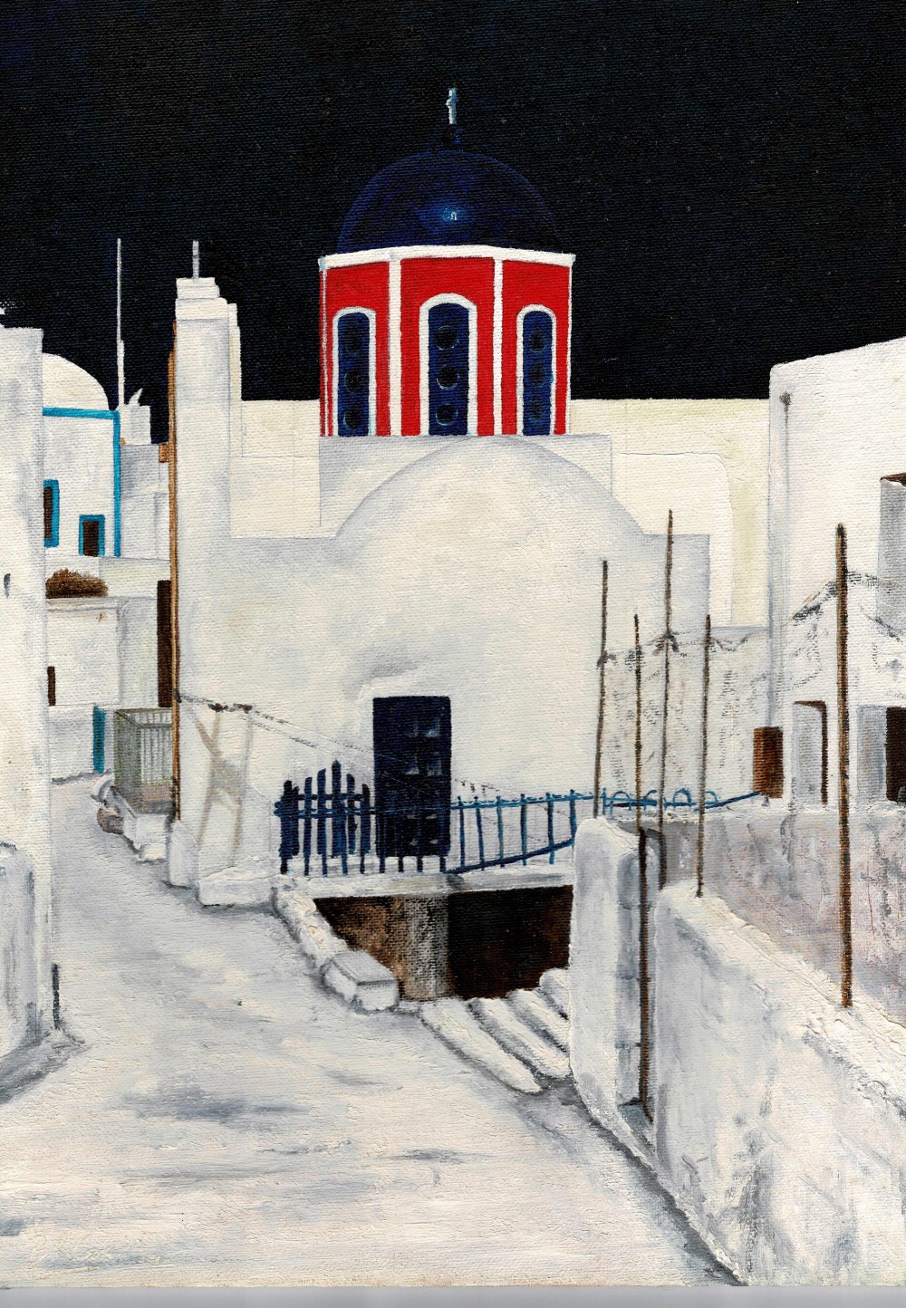 Oil Painting - Santorini - Τherasia 